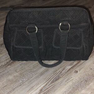 Vera Bradley  black quilted shoulder bag travel bag  Never Used